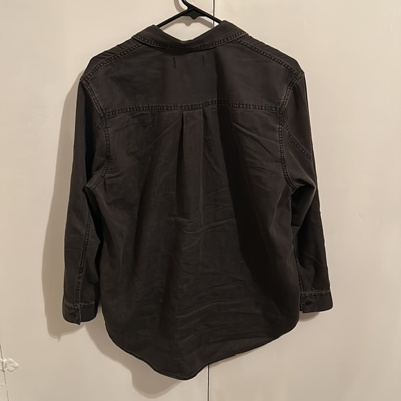 Denim Oversized Ex-Boyfriend Shirt in Lunar Wash - Picture 2 of 2